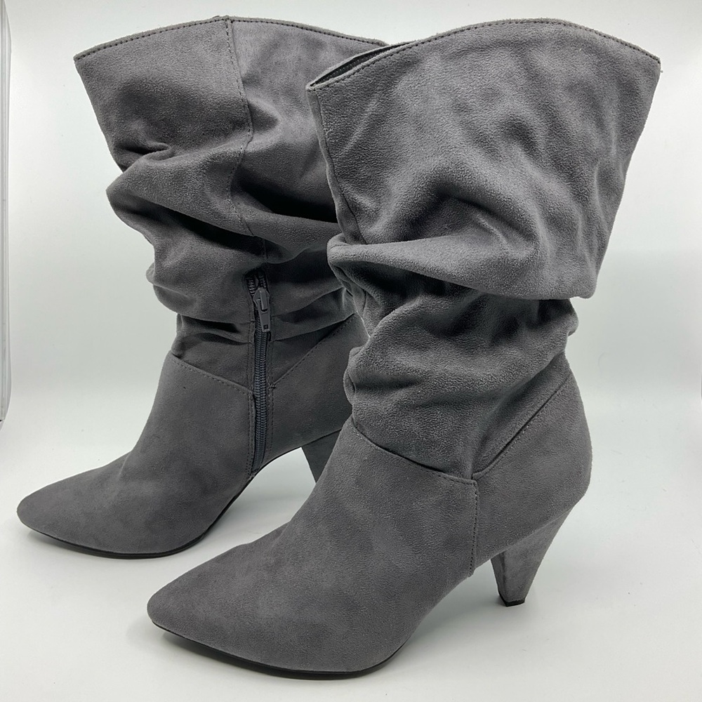 Christian Siriano for Payless Microsuede Slouchy Heeled Boots
